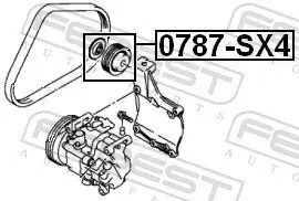 Spannrolle, Keilrippenriemen FEBEST 0787-SX4 Bild Spannrolle, Keilrippenriemen FEBEST 0787-SX4