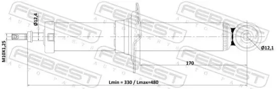 Stoßdämpfer Hinterachse FEBEST 08110-002R Bild Stoßdämpfer Hinterachse FEBEST 08110-002R