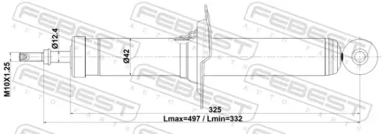 Stoßdämpfer Hinterachse FEBEST 08110-005R Bild Stoßdämpfer Hinterachse FEBEST 08110-005R