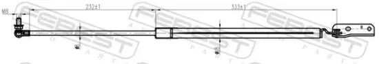 Gasfeder, Koffer-/Laderaum hinten rechts FEBEST 08117-004RH Bild Gasfeder, Koffer-/Laderaum hinten rechts FEBEST 08117-004RH