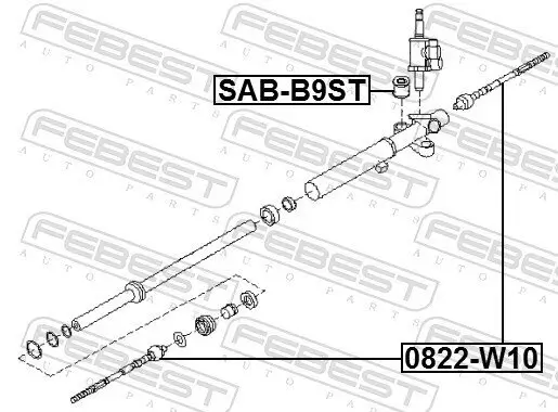 Axialgelenk, Spurstange Vorderachse FEBEST 0822-W10 Bild Axialgelenk, Spurstange Vorderachse FEBEST 0822-W10
