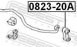 Stange/Strebe, Stabilisator Vorderachse FEBEST 0823-20A Bild Stange/Strebe, Stabilisator Vorderachse FEBEST 0823-20A