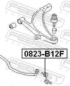 Stange/Strebe, Stabilisator Vorderachse FEBEST 0823-B12F Bild Stange/Strebe, Stabilisator Vorderachse FEBEST 0823-B12F