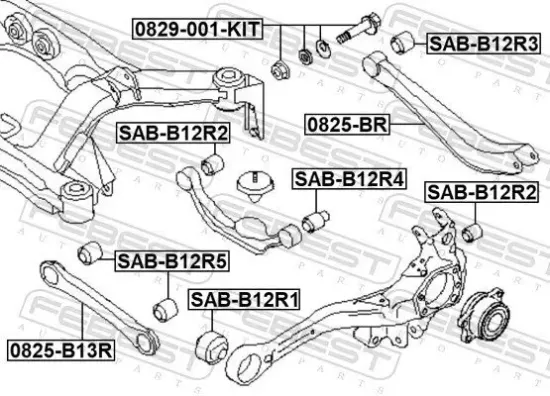 Sturzkorrekturschraubensatz FEBEST 0829-001-KIT Bild Sturzkorrekturschraubensatz FEBEST 0829-001-KIT