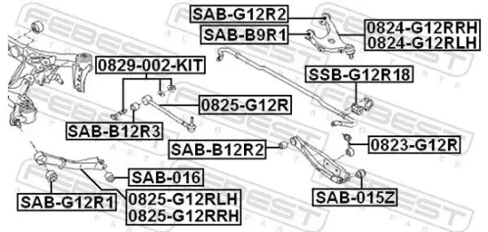 Sturzkorrekturschraubensatz FEBEST 0829-002-KIT Bild Sturzkorrekturschraubensatz FEBEST 0829-002-KIT