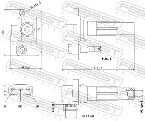 Zündspule FEBEST 08640-001 Bild Zündspule FEBEST 08640-001