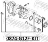 Führungsbolzen, Bremssattel FEBEST 0874-G12F-KIT Bild Führungsbolzen, Bremssattel FEBEST 0874-G12F-KIT