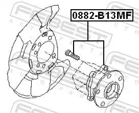 Radnabe Vorderachse FEBEST 0882-B13MF Bild Radnabe Vorderachse FEBEST 0882-B13MF