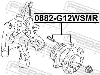 Radnabe Hinterachse FEBEST 0882-G12WSMR Bild Radnabe Hinterachse FEBEST 0882-G12WSMR