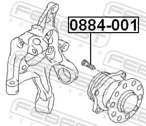 Radbolzen FEBEST 0884-001 Bild Radbolzen FEBEST 0884-001