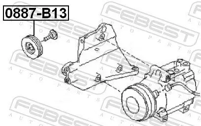 Spannrolle, Keilrippenriemen FEBEST 0887-B13 Bild Spannrolle, Keilrippenriemen FEBEST 0887-B13