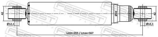 Stoßdämpfer Hinterachse FEBEST 10110-001R Bild Stoßdämpfer Hinterachse FEBEST 10110-001R