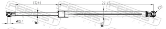 Gasfeder, Koffer-/Laderaum FEBEST 10117-004 Bild Gasfeder, Koffer-/Laderaum FEBEST 10117-004
