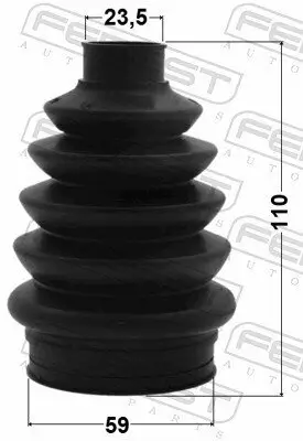 Faltenbalgsatz, Antriebswelle getriebeseitig FEBEST 1015P-C100R Bild Faltenbalgsatz, Antriebswelle getriebeseitig FEBEST 1015P-C100R