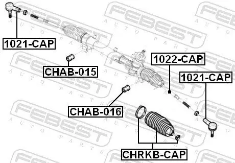 Axialgelenk, Spurstange FEBEST 1022-CAP Bild Axialgelenk, Spurstange FEBEST 1022-CAP