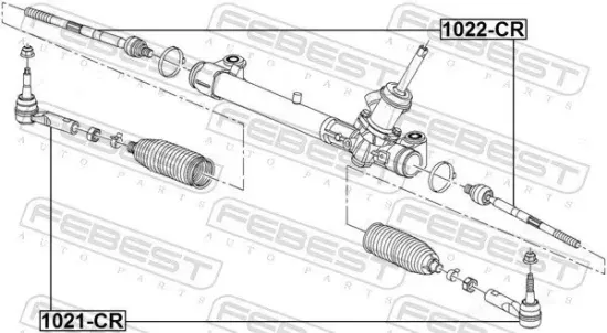 Axialgelenk, Spurstange Vorderachse FEBEST 1022-CR Bild Axialgelenk, Spurstange Vorderachse FEBEST 1022-CR