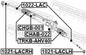 Axialgelenk, Spurstange Vorderachse FEBEST 1022-LAC Bild Axialgelenk, Spurstange Vorderachse FEBEST 1022-LAC
