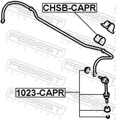 Stange/Strebe, Stabilisator Hinterachse FEBEST 1023-CAPR Bild Stange/Strebe, Stabilisator Hinterachse FEBEST 1023-CAPR