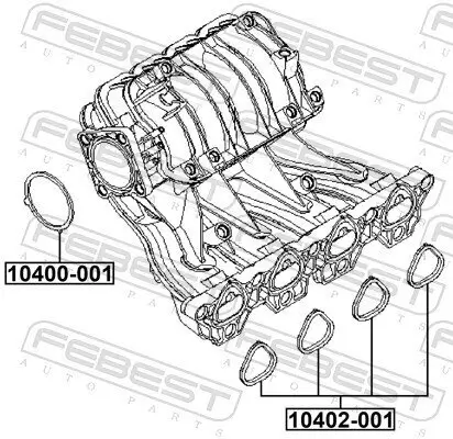 Dichtung, Drosselklappenstutzen FEBEST 10400-001 Bild Dichtung, Drosselklappenstutzen FEBEST 10400-001