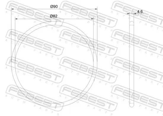 Dichtung, Abgasrohr FEBEST 10491-001 Bild Dichtung, Abgasrohr FEBEST 10491-001