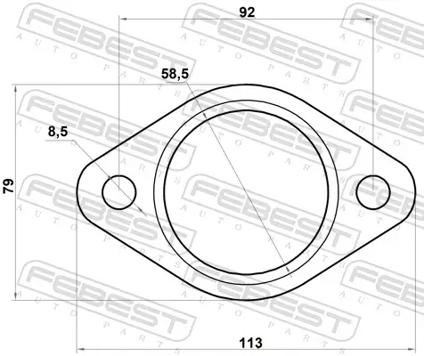 Dichtung, Abgasrohr FEBEST 10492-010 Bild Dichtung, Abgasrohr FEBEST 10492-010