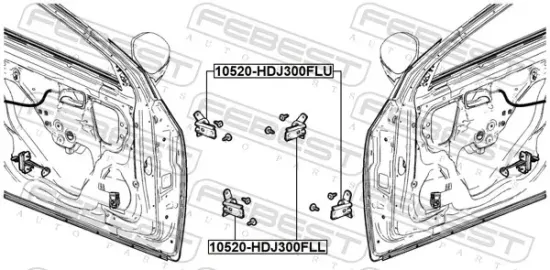 Türscharnier vorne links unten FEBEST 10520-HDJ300FLL Bild Türscharnier vorne links unten FEBEST 10520-HDJ300FLL