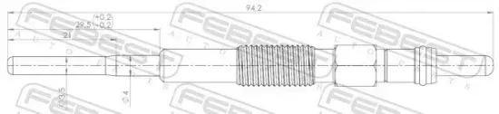 Glühkerze 4,4 V FEBEST 10642-001 Bild Glühkerze 4,4 V FEBEST 10642-001