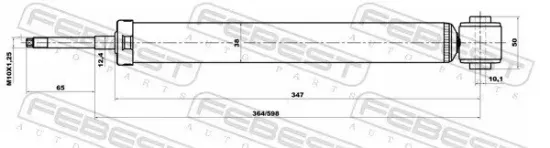 Stoßdämpfer Hinterachse FEBEST 10656576R Bild Stoßdämpfer Hinterachse FEBEST 10656576R
