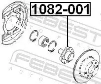 Radnabe Vorderachse FEBEST 1082-001 Bild Radnabe Vorderachse FEBEST 1082-001