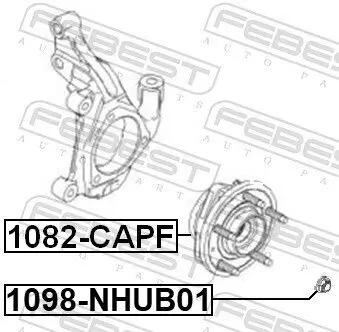 Radnabe Vorderachse FEBEST 1082-CAPF Bild Radnabe Vorderachse FEBEST 1082-CAPF