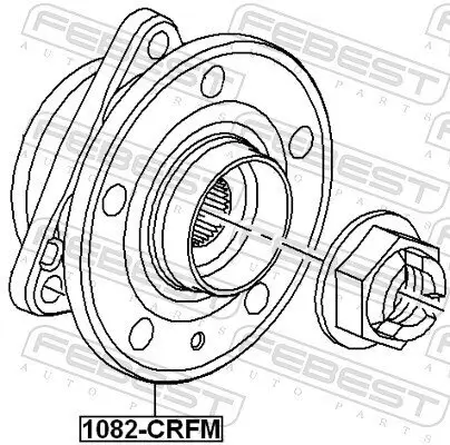 Radnabe Vorderachse FEBEST 1082-CRFM Bild Radnabe Vorderachse FEBEST 1082-CRFM