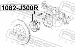 Radnabe Hinterachse FEBEST 1082-J300R Bild Radnabe Hinterachse FEBEST 1082-J300R