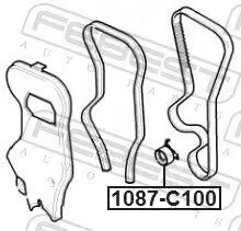 Spannrolle, Zahnriemen FEBEST 1087-C100 Bild Spannrolle, Zahnriemen FEBEST 1087-C100