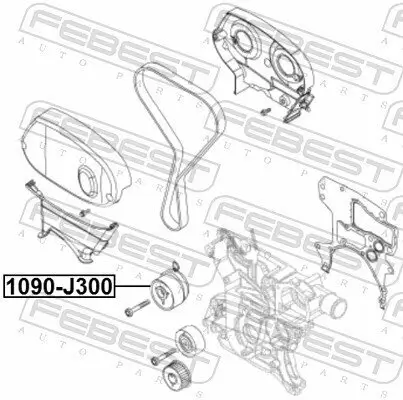 Riemenspanner, Zahnriemen FEBEST 1090-J300 Bild Riemenspanner, Zahnriemen FEBEST 1090-J300