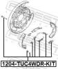 Zubehörsatz, Feststellbremsbacken FEBEST 1204-TUC4WDR-KIT Bild Zubehörsatz, Feststellbremsbacken FEBEST 1204-TUC4WDR-KIT