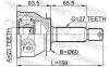 Gelenksatz, Antriebswelle Vorderachse radseitig FEBEST 1210-006 Bild Gelenksatz, Antriebswelle Vorderachse radseitig FEBEST 1210-006