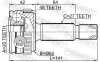 Gelenksatz, Antriebswelle radseitig Hinterachse FEBEST 1210-D7A48R Bild Gelenksatz, Antriebswelle radseitig Hinterachse FEBEST 1210-D7A48R