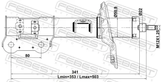 Stoßdämpfer Vorderachse rechts FEBEST 12110-003FR Bild Stoßdämpfer Vorderachse rechts FEBEST 12110-003FR