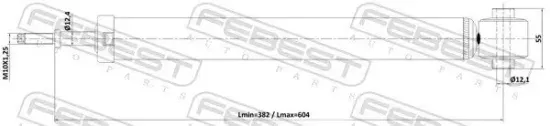 Stoßdämpfer Hinterachse FEBEST 12110-004R Bild Stoßdämpfer Hinterachse FEBEST 12110-004R
