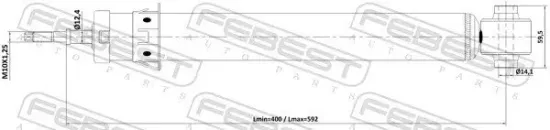 Stoßdämpfer Hinterachse FEBEST 12110-006R Bild Stoßdämpfer Hinterachse FEBEST 12110-006R