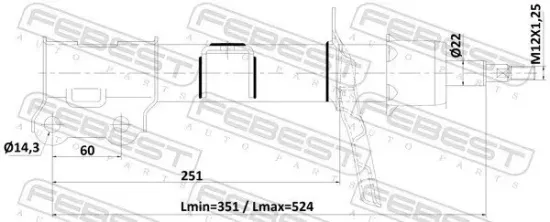 Stoßdämpfer Vorderachse links FEBEST 12110-010FL Bild Stoßdämpfer Vorderachse links FEBEST 12110-010FL