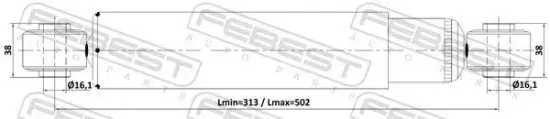 Stoßdämpfer Hinterachse FEBEST 12110-016R Bild Stoßdämpfer Hinterachse FEBEST 12110-016R