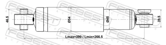 Stoßdämpfer Hinterachse FEBEST 12110-024R Bild Stoßdämpfer Hinterachse FEBEST 12110-024R