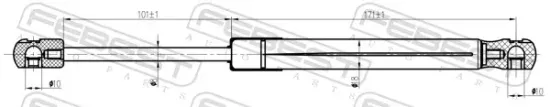 Gasfeder, Motorhaube FEBEST 12117-005 Bild Gasfeder, Motorhaube FEBEST 12117-005