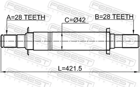 Antriebswelle Vorderachse rechts FEBEST 1212-CM10AT2WD Bild Antriebswelle Vorderachse rechts FEBEST 1212-CM10AT2WD