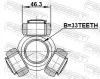 Tripodestern, Antriebswelle FEBEST 1216-D7 Bild Tripodestern, Antriebswelle FEBEST 1216-D7