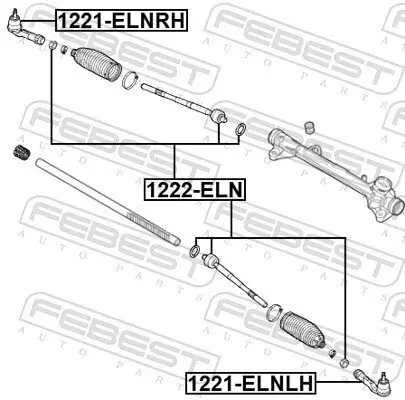 Spurstangenkopf Vorderachse links FEBEST 1221-ELNLH Bild Spurstangenkopf Vorderachse links FEBEST 1221-ELNLH