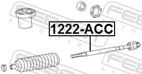 Axialgelenk, Spurstange Vorderachse FEBEST 1222-ACC Bild Axialgelenk, Spurstange Vorderachse FEBEST 1222-ACC