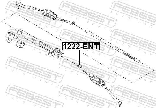 Axialgelenk, Spurstange Vorderachse FEBEST 1222-ENT Bild Axialgelenk, Spurstange Vorderachse FEBEST 1222-ENT