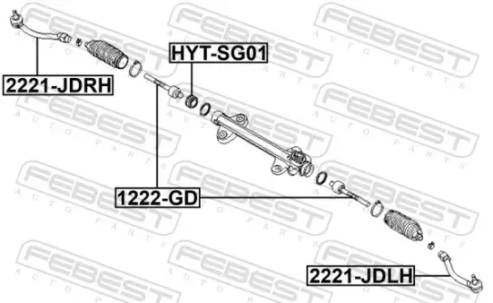 Axialgelenk, Spurstange Vorderachse FEBEST 1222-GD Bild Axialgelenk, Spurstange Vorderachse FEBEST 1222-GD